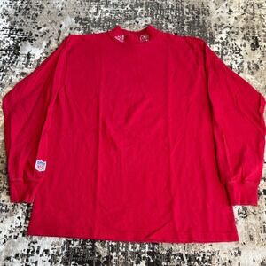 Vintage Tampa Bay Buccaneers Adidas Mock Neck Shirt Long Sleeve Red NFL Large